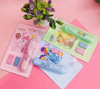 TERA 13 Unicorn Electric Eraser With 12 Refill Electronic Rubber for Kids (3 Pcs) | Cordless Small Eraser | Stationery for Drawing | Arts and Crafts Erasers