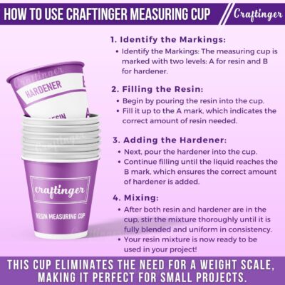 Craftinger Crystal Clear All in One Epoxy Resin 300gm for Art & Craft | Non-Toxic | Bubble-Free | UV Resistant | Glossy Finish | Ideal for Jewelry, Coasters, Trays & More