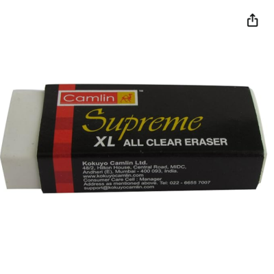 Camlin Kokuyo All Clear Mini Eraser Carton - Pack of 100