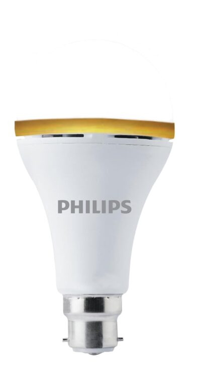 Philips 9W B22 LED Emergency Bulb | 2x Fast Charging LED Bulb for Power Cuts & Longest Backup upto 5 hrs | Color: Crystal White | Pack of 1 | Gold Perform Series