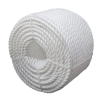 MAHIRA PP Hanging Rope White, 6MM, High Strength Plastic Twist Rope, Washing line, Clothes Lines for Multiuse Indoor Outdoor Use Clothes Drying, Packing, Tying, Fishing, Survey, More (6MM x 10M)