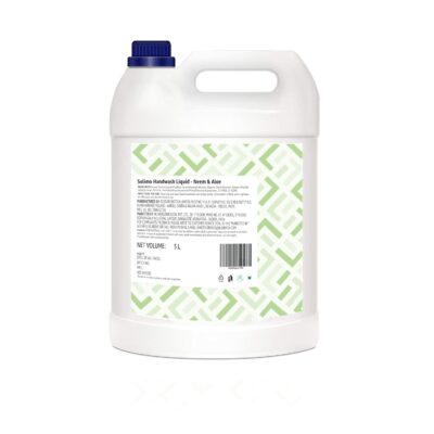 Solimo Handwash Liquid Refill Can | Neem & Aloe | 5 Litre | Germ-Protect | pH Balanced | No added Triclosan & Paraben
