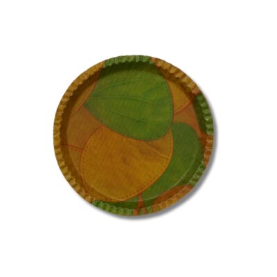 BEST QUALITY MARC CLEANING PRODUCTS Ozeanziel Eco Friendly Paper Disposable Dry Leaf Plate for Functions, Pooja Activity, Event & Party | Round Shape (Pack of 50) (12 Inch)