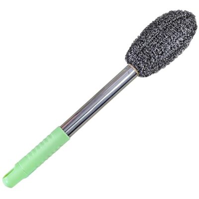Long Handle Steel Wire Bottle Cleaning Brush for Narrow Neck Containers, Bottle, Vase, Glassware - Multipurpose Household Cleaning Brush for Sink, Kitchen, Toilet, Bathroom & Utensils (1)