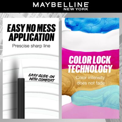 Maybelline New York Tattoo Play White Liquid Eyeliner - Defend, Upto 48 Hours Bold Color, Water-proof Eyeliner & Smudge-proof. Maybelline High-impact Color Liner, Vegan Formula | 2.1ml