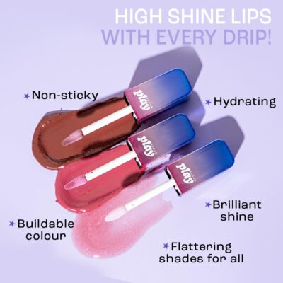 SUGAR Play Power Drip High-Glossy Lip Gloss | Tinted & Pigmented | 100% Vegan | Non-Sticky Formula | 2Ml (04 Simp)