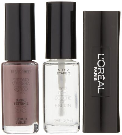 L'OREAL PARIS Cosmetics Glossy Finish Infallible Nail, Timeless Taupe, 0.34 Fluid Ounce, 10 Milliliters