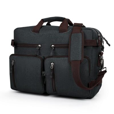 FATMUG Laptop Messenger Bag For Men -Convertible Large Backpack For Office And Travel -Oxford Fabric