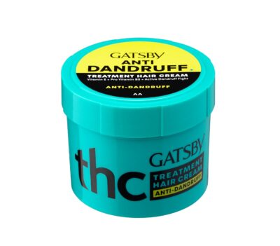 Gatsby Treatment Hair Cream - Anti Dandruff, Contains Conditioning Agents, Vitamin E & Pro Vitamin B5, Non Sticky, Non Greasy, Fresh Spicy Citrus Fragrance, 250gm