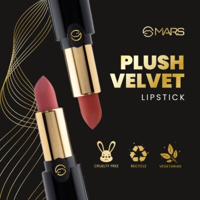 MARS Plush Velvet Creamy Matte Lipstick for women | Smooth Glide | One Swipe Pigmentation | Non-Drying and Creamy Formula | Rich and Vibrant Color | 3.2 gm | 1 Count (09-Pretty in Pink)