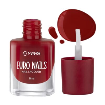 MARS EURO Nail Lacquer | Glossy Gel Finish | Rich Pigmentation | Chip Free | Quick Drying Formula | Long Lasting Nail Polish for Women | (6.0 ml) (Shade-21)