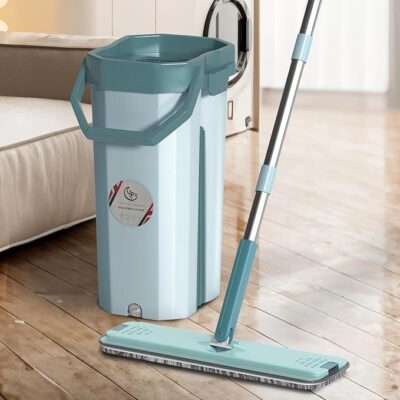 UPC Flat Mop for Home Cleaning Floor / 360° Rotating Microfiber Mops for Floor Cleaning | Hands-Free Squeeze & Wash Flat Mop System for Home, Kitchen & Office