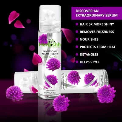 Herbishh Essential Flower Hair Oil for Dry and Damaged Hair | 24 hrs Lasting Fragrance | 60 ml