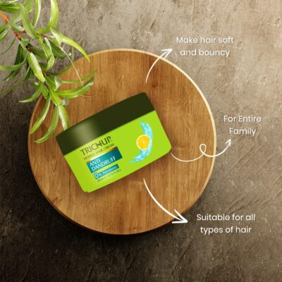 Trichup Anti-Dandruff Herbal Hair Cream - Enriched with Neem, Rosemary, Lemon & Tea Tree Oil - Fights Dandruff, Soothes the Itchy and Flaky Scalp (200ml)