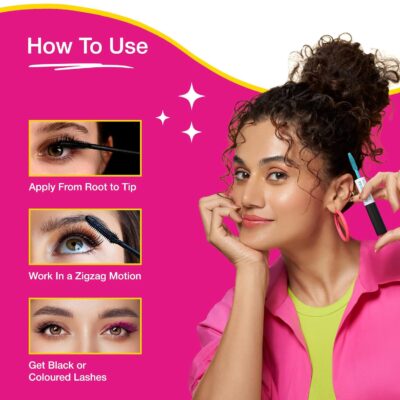 Swiss Beauty Craze It's Extraa Dual Non -Flaky Mascara | With Silicon Brush | Lengthening & Curling Non- smudging Mascara | Shade- Teal Vibes, 10gm