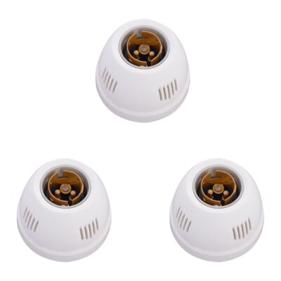 Anchor by Panasonic Fancy Lamp Holder Batten Type, White, ISI Certified, Ideal for Ceiling/Wall Use with Standard Bulbs – Pack of 3