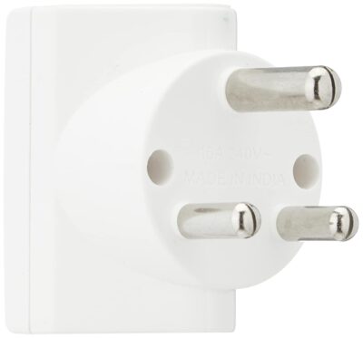 Anchor by Panasonic Pilot 16A 3 Pin Multiplug Adapter with Universal Socket | 3 Pin Multi Plug Socket (White, 3166-Pk2)