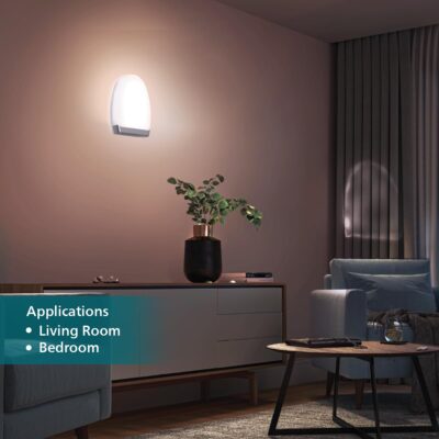 Philips 12W 3 Colours in 1 Decorative Wall Light | Dawn Silver Scene Switch Wall Light for Decoration | Colour : Tunable White, Pack of 1