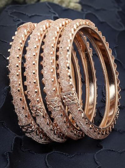 Sukkhi Traditional Gold Plated Red And Green Kada Bracelet Bangle Jewellery Set for Women & Girls