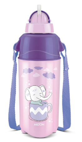 MILTON Kool Trendy 500 Kids Insulated Water Bottle with Straw 490ml Purple