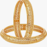 ZENEME Gold Plated Designer Bangle Set for Women & Girls Pack of 2