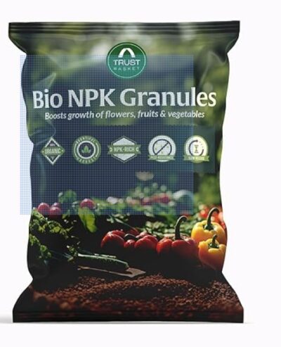 TrustBasket Organic Bio NPK 19:19:19 Fertilizer Granules for Plants & Home Garden – 1kg Growth Booster for Flowers, Fruits, Vegetables & Farming